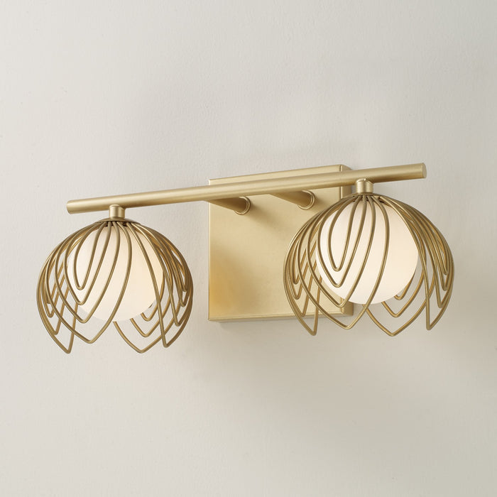 Capital Lighting - 162121GF - Two Light Vanity - Flora - Buffed Gold