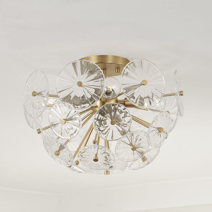 Capital Lighting - 257841MA - Four Light Semi Flush Mount - Emelie - Matte Brass