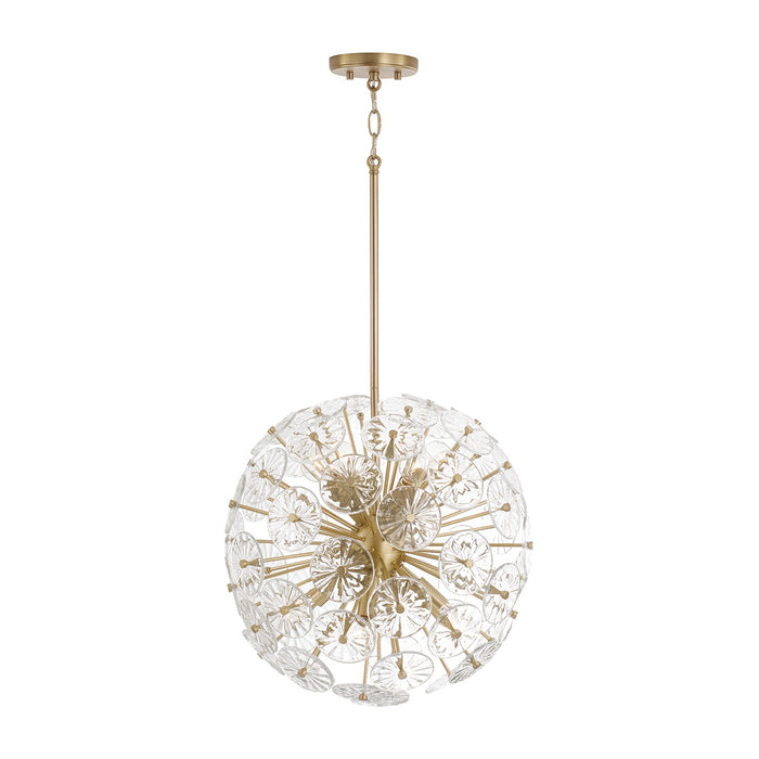 Capital Lighting - 357881MA - Eight Light Pendant - Emelie - Matte Brass