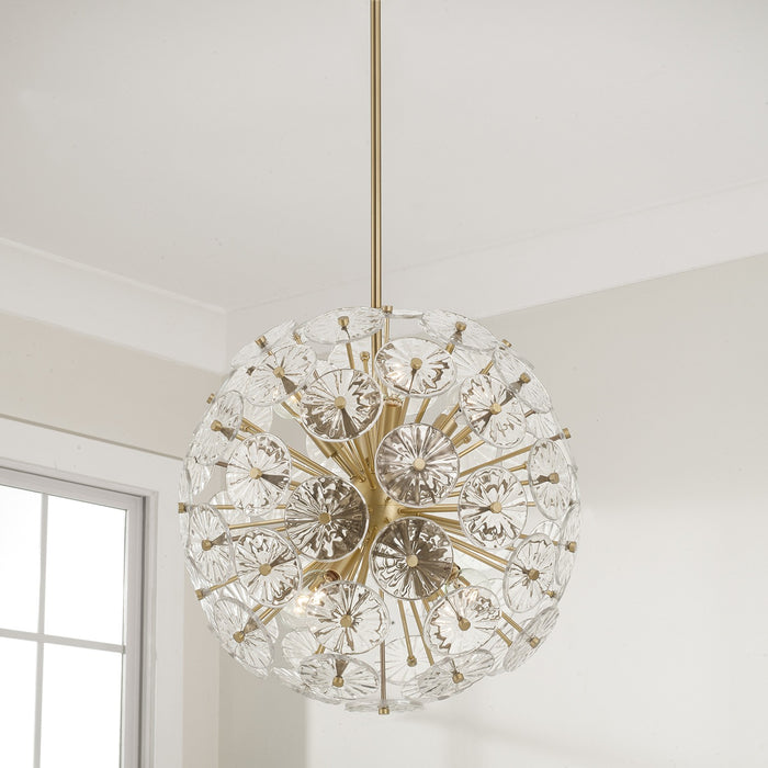 Capital Lighting - 357881MA - Eight Light Pendant - Emelie - Matte Brass
