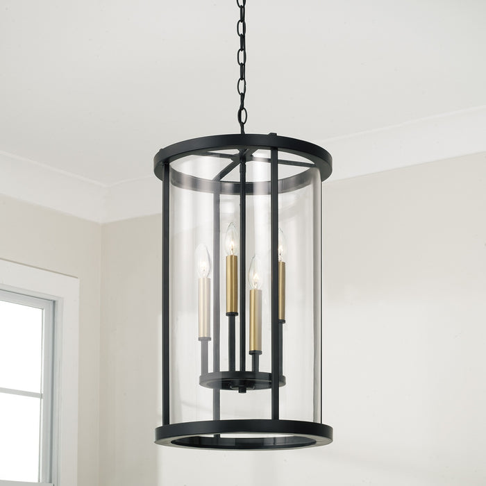 Capital Lighting - 358341ER - Four Light Pendant - Davis - Espresso and Brass