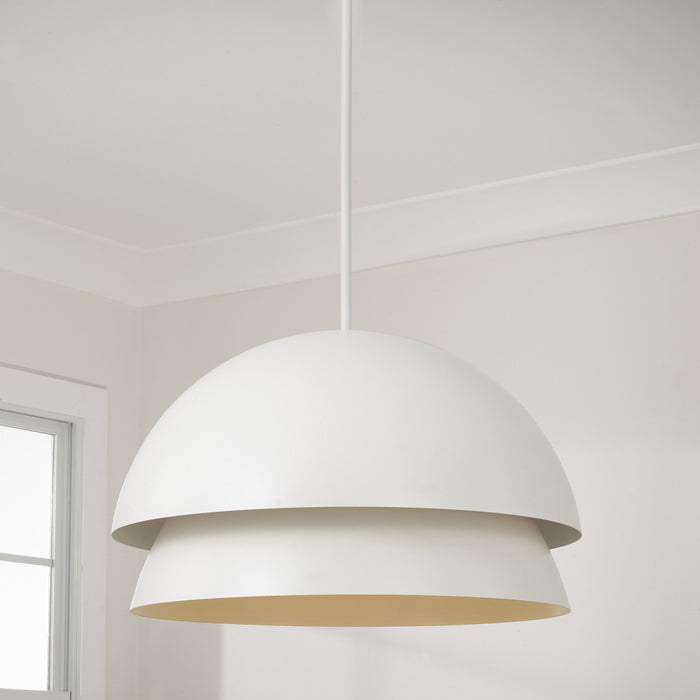 Capital Lighting - 359212WE - One Light Pendant - Jensen - Matte White