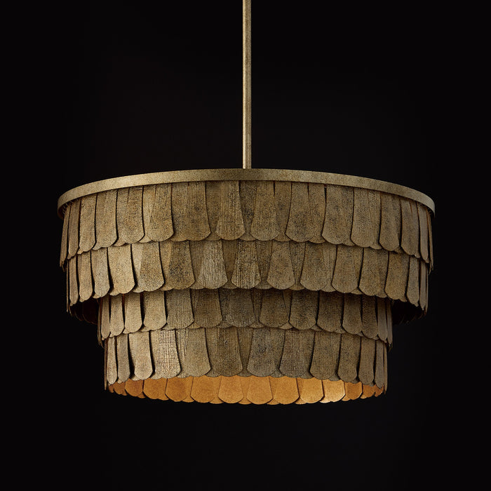 Capital Lighting - 361641AGO - Four Light Pendant - Arden - Ancestral Gold