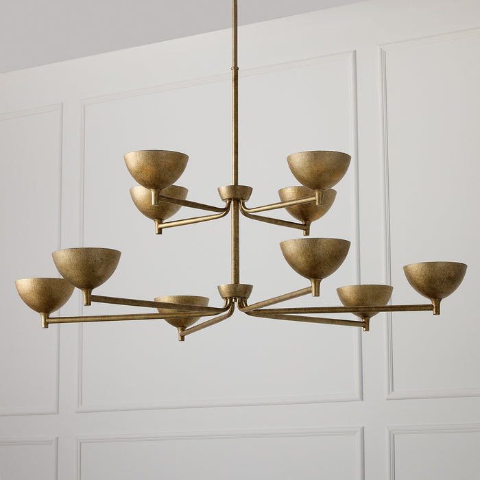 Capital Lighting - 458501FT - LED Chandelier - Francesca - Feathered Brass