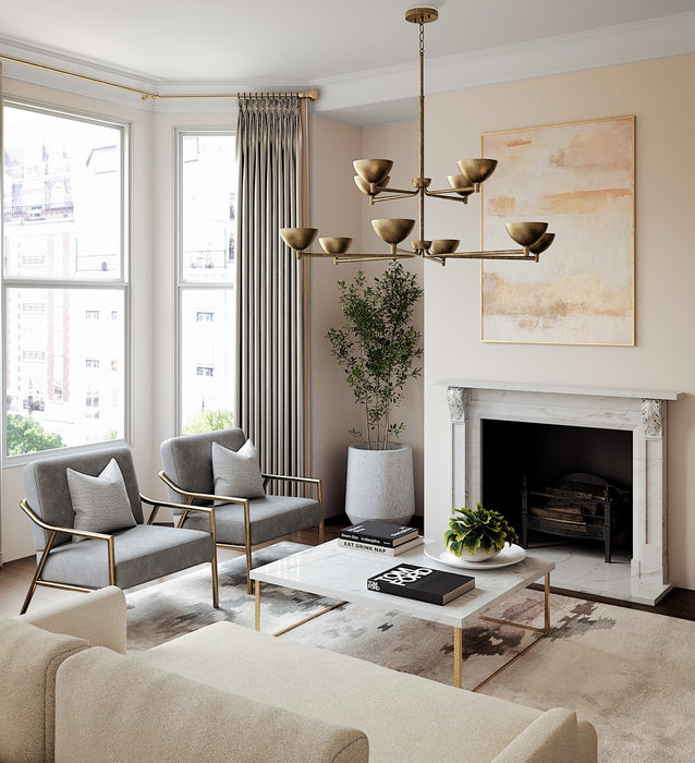 Capital Lighting - 458501FT - LED Chandelier - Francesca - Feathered Brass