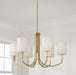 Capital Lighting - 459561AD-716 - Six Light Chandelier - Adrian - Aged Brass