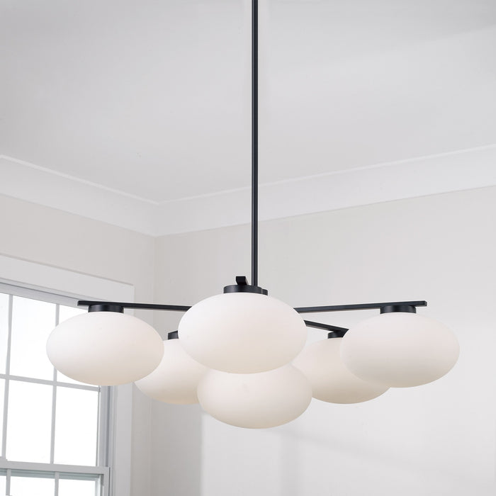 Capital Lighting - 460561MB - Six Light Chandelier - Soren - Matte Black