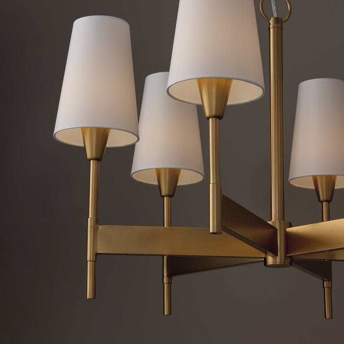 Capital Lighting - 460861AD-718 - Six Light Chandelier - Leland - Aged Brass