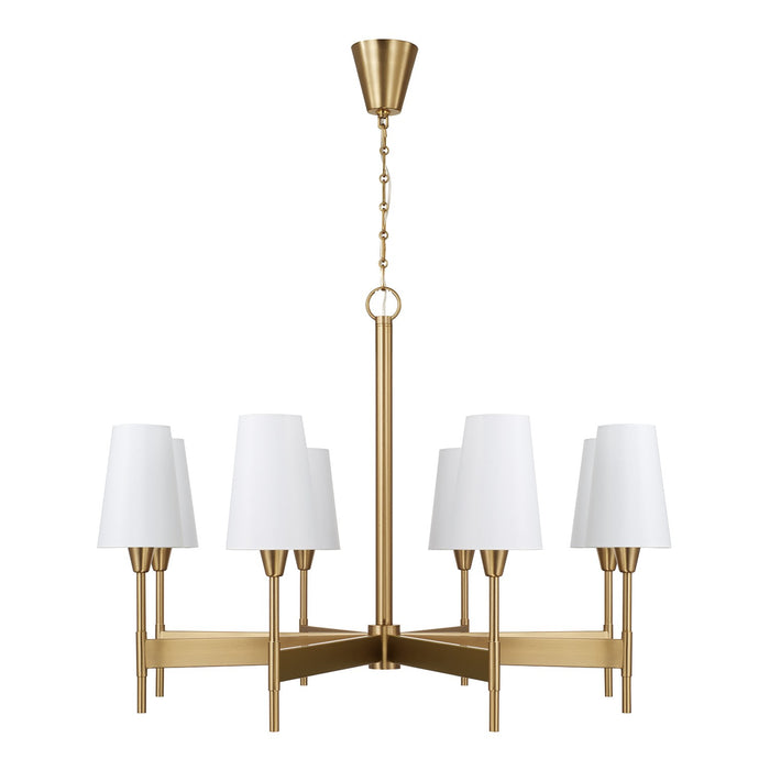 Capital Lighting - 460881AD-718 - Eight Light Chandelier - Leland - Aged Brass