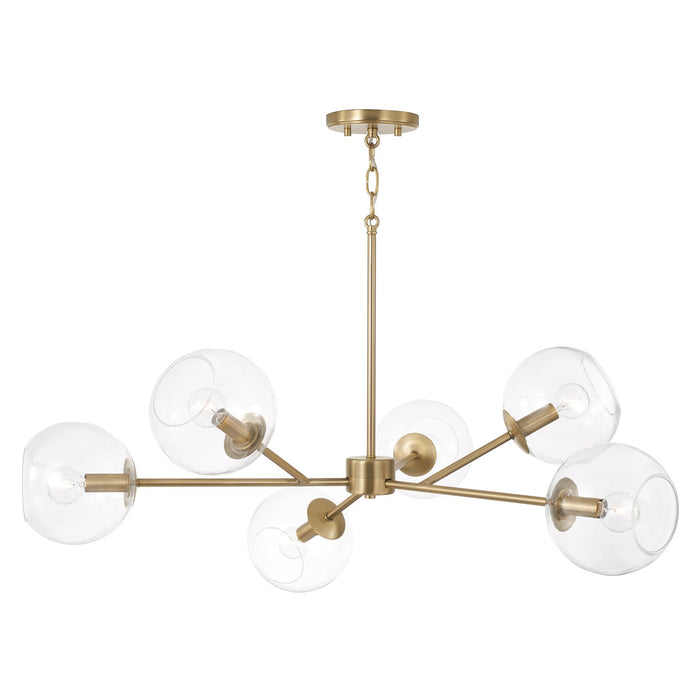 Capital Lighting - 461561AD-661 - Six Light Chandelier - Atlas - Aged Brass
