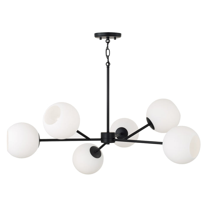 Capital Lighting - 461561MB-665 - Six Light Chandelier - Atlas - Matte Black