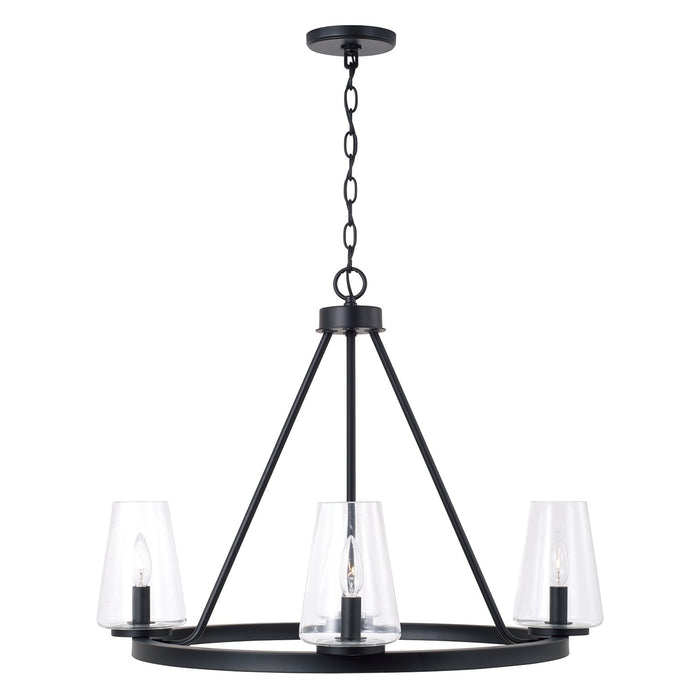 Capital Lighting - 461941MB-662 - Four Light Chandelier - Aaron - Matte Black