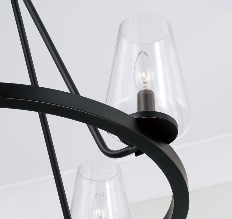 Capital Lighting - 461941MB-662 - Four Light Chandelier - Aaron - Matte Black