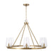 Capital Lighting - 461961AD-662 - Six Light Chandelier - Aaron - Aged Brass
