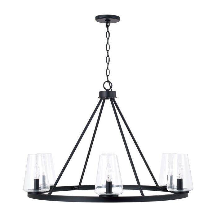 Capital Lighting - 461961MB-662 - Six Light Chandelier - Aaron - Matte Black