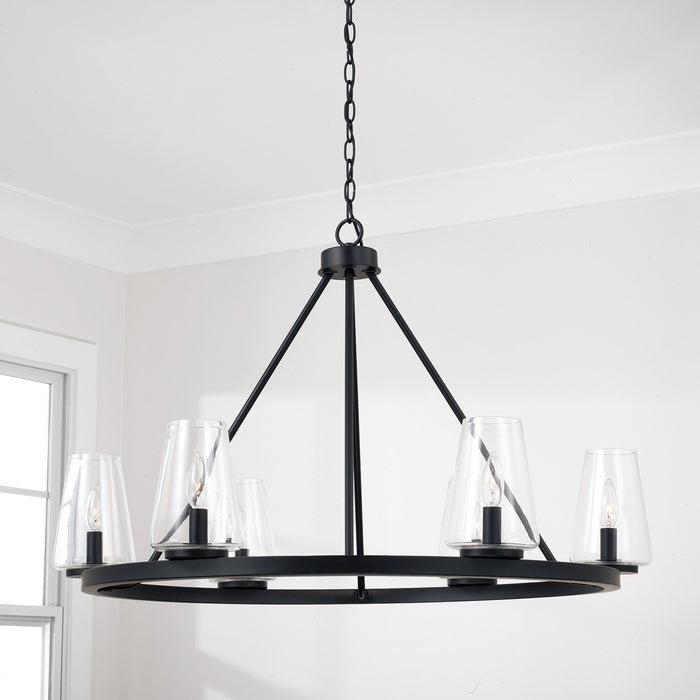 Capital Lighting - 461961MB-662 - Six Light Chandelier - Aaron - Matte Black