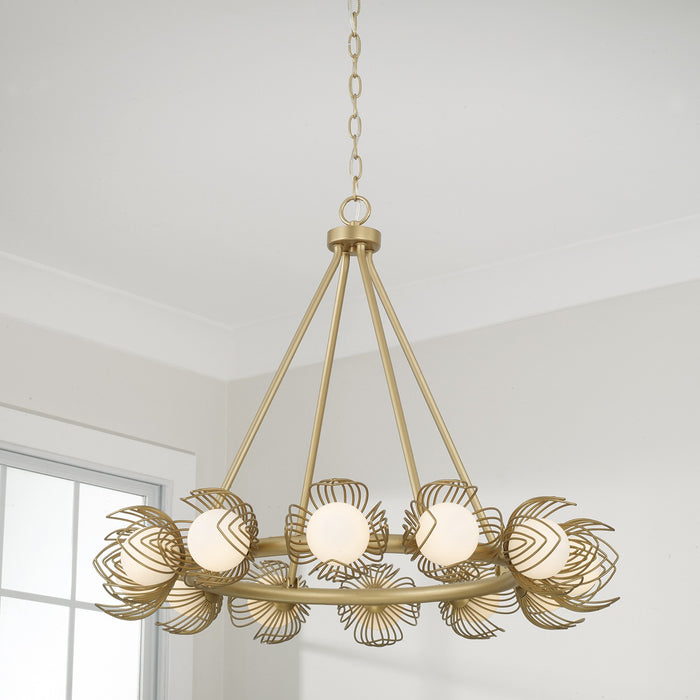 Capital Lighting - 462101GF - 12 Light Chandelier - Flora - Buffed Gold