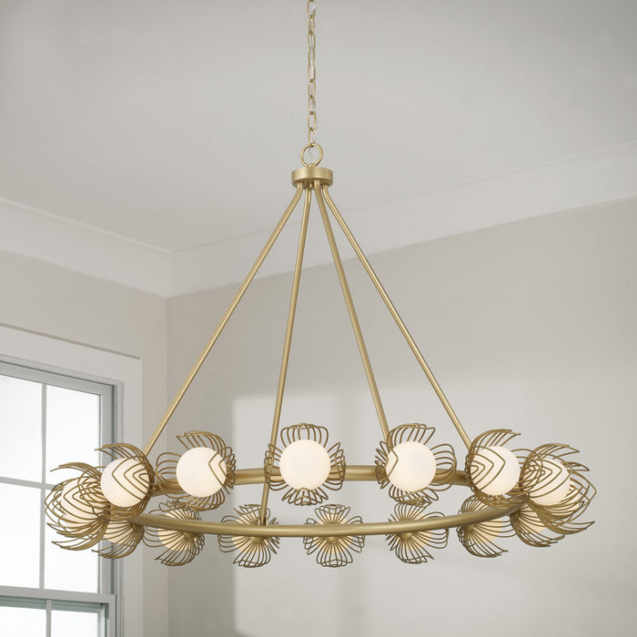 Capital Lighting - 462102GF - 16 Light Chandelier - Flora - Buffed Gold