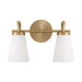 Capital Lighting - 161021AD-660 - Two Light Vanity - Drake - Aged Brass