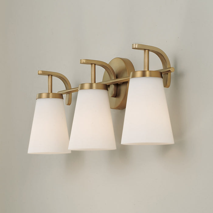 Capital Lighting - 161031AD-660 - Three Light Vanity - Drake - Aged Brass