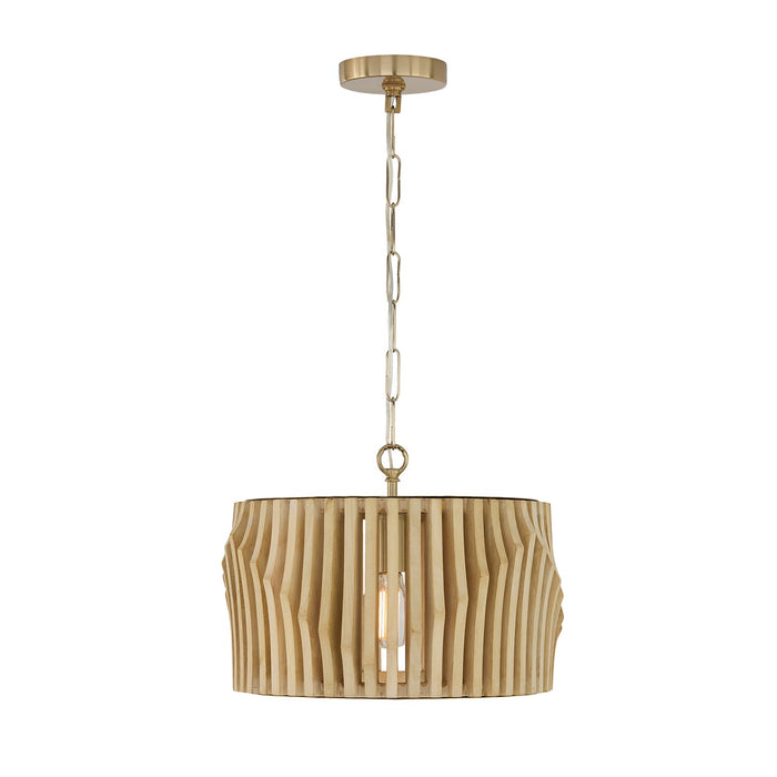 Capital Lighting - 244632BWB - One Light Semi Flush Mount - Archer - Blonde Wood and Matte Brass