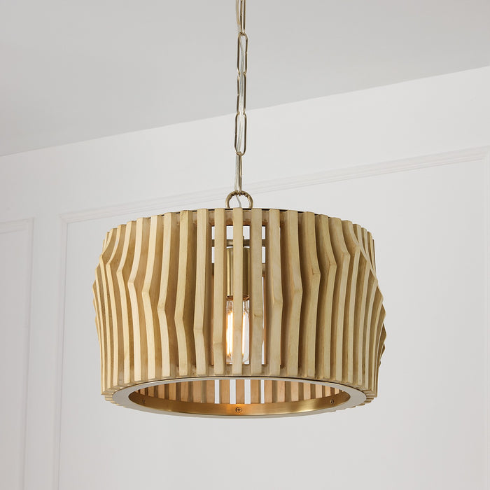 Capital Lighting - 244632BWB - One Light Semi Flush Mount - Archer - Blonde Wood and Matte Brass