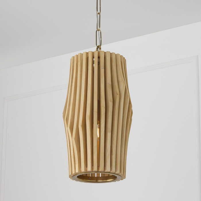 Capital Lighting - 344613BWB - One Light Pendant - Archer - Blonde Wood and Matte Brass