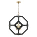 Capital Lighting - 358441KM - Four Light Pendant - Geo - Flat Black and Matte Brass