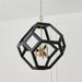 Capital Lighting - 358441KM - Four Light Pendant - Geo - Flat Black and Matte Brass