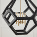 Capital Lighting - 358441KM - Four Light Pendant - Geo - Flat Black and Matte Brass