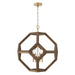 Capital Lighting - 358441NM - Four Light Pendant - Geo - Nordic Wood and Matte Brass
