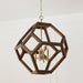 Capital Lighting - 358441NM - Four Light Pendant - Geo - Nordic Wood and Matte Brass