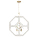 Capital Lighting - 358441WM - Four Light Pendant - Geo - Flat White and Matte Brass