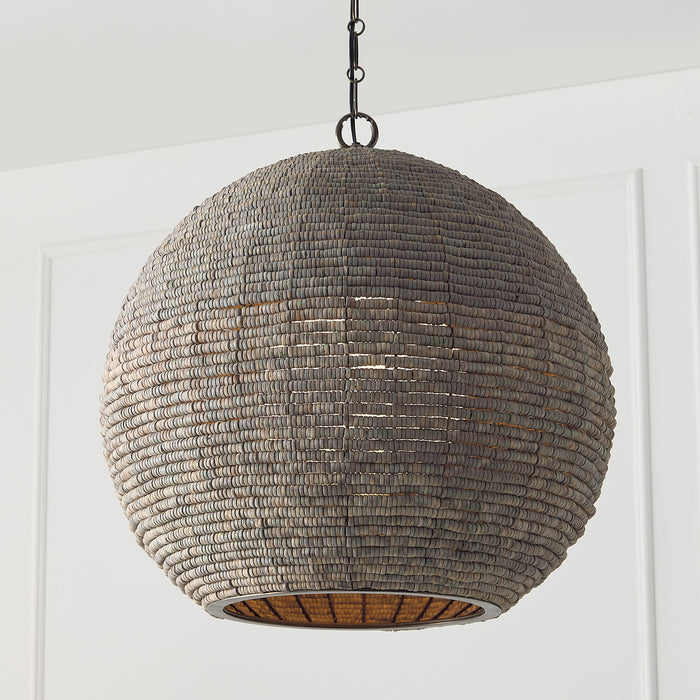 Capital Lighting - 359711AGD - One Light Pendant - Morada - Aegean Grey and Dark Brass