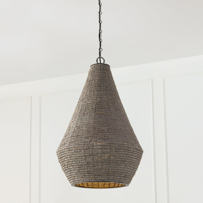 Capital Lighting - 359712AGD - One Light Pendant - Morada - Aegean Grey and Dark Brass