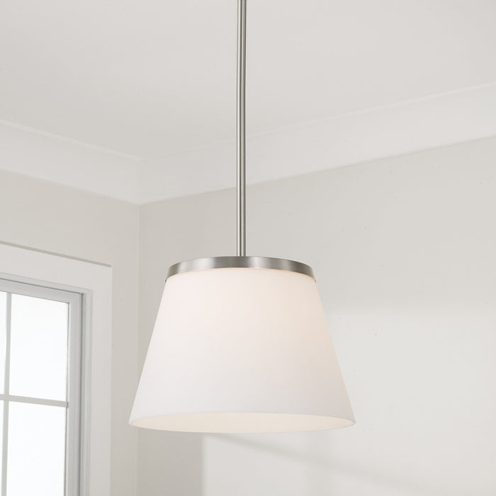 Capital Lighting - 361011BN - One Light Pendant - Drake - Brushed Nickel
