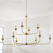 Capital Lighting - 448901AD - Ten Light Chandelier - Presley - Aged Brass