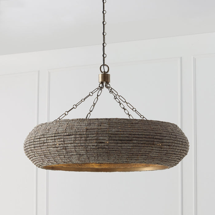 Capital Lighting - 459781AGD - Eight Light Chandelier - Morada - Aegean Grey and Dark Brass