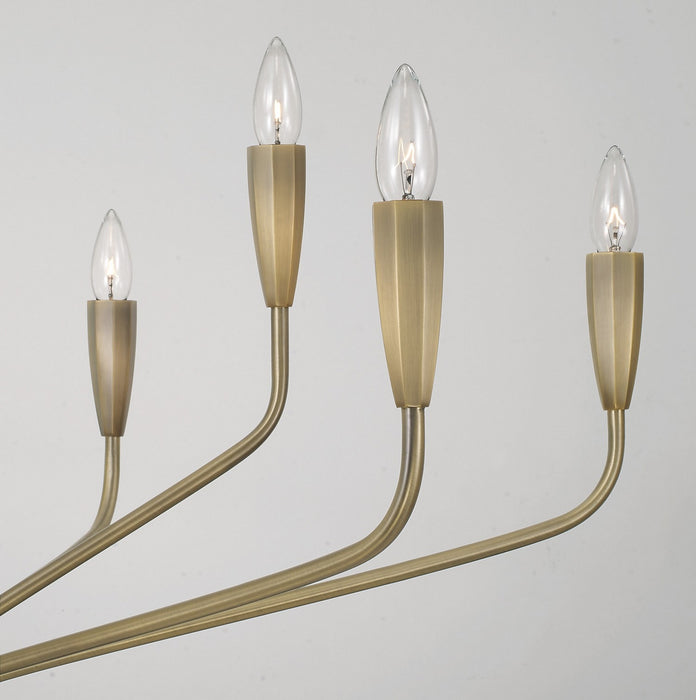 Capital Lighting - 460401ANB - Ten Light Chandelier - Palmer - Antiqued Brass