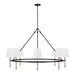 Capital Lighting - 460781MBG-717 - Eight Light Chandelier - Hollis - Matte Black with Hammered Gold