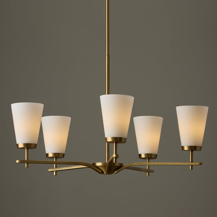 Capital Lighting - 461051AD-660 - Five Light Chandelier - Drake - Aged Brass