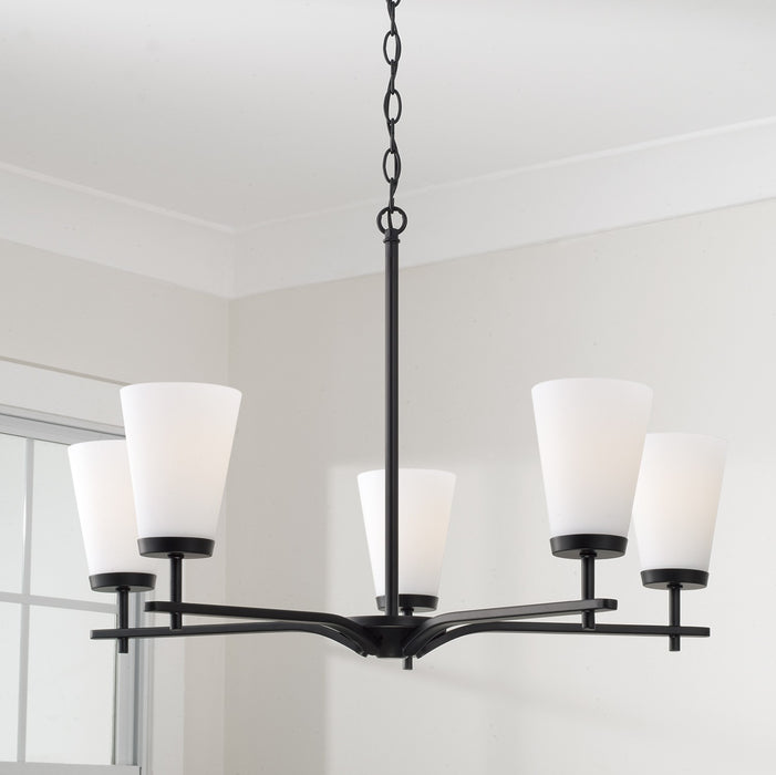 Capital Lighting - 461051MB-660 - Five Light Chandelier - Drake - Matte Black