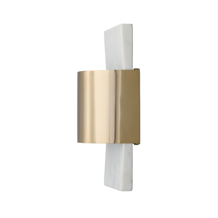Capital Lighting - 660111WMB - LED Wall Sconce - Sidney - White Marble and Matte Brass