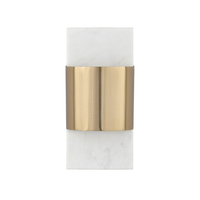 Capital Lighting - 660111WMB - LED Wall Sconce - Sidney - White Marble and Matte Brass