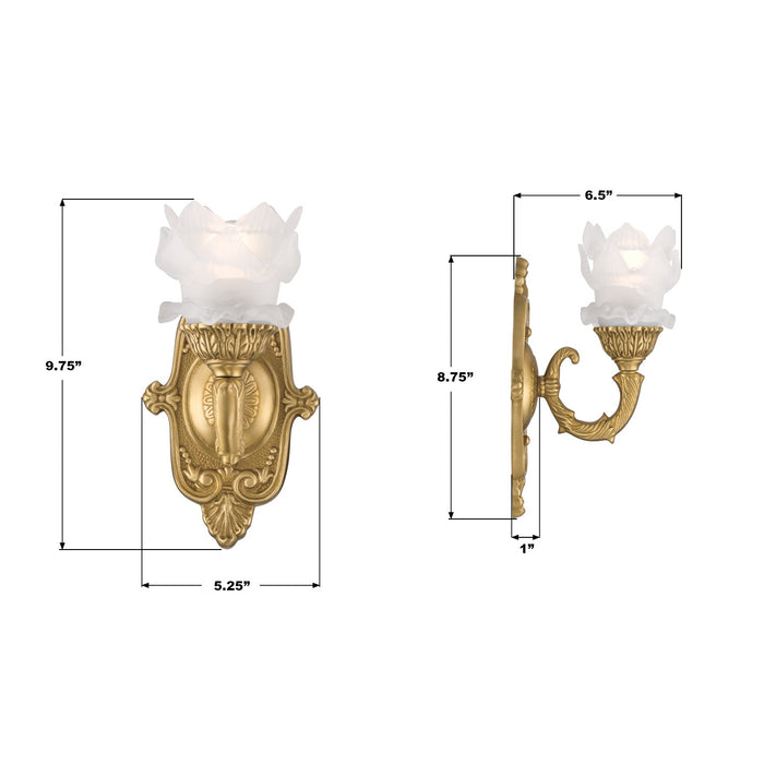 Crystorama - 5221-AG - One Light Wall Sconce - Mayfield - Aged Brass