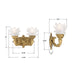 Crystorama - 5222-AG - Two Light Wall Sconce - Mayfield - Aged Brass