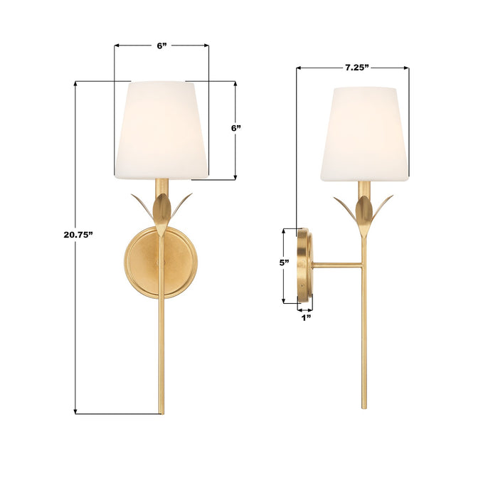 Crystorama - 531-OP-GA - One Light Wall Sconce - Broche - Antique Gold