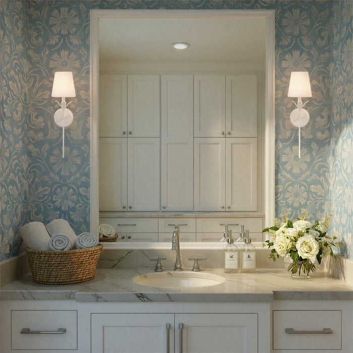 Crystorama - 531-OP-MT - One Light Wall Sconce - Broche - Matte White