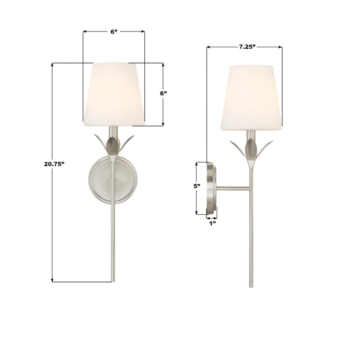 Crystorama - 531-OP-SA - One Light Wall Sconce - Broche - Antique Silver