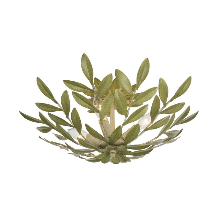Crystorama - 560-CT - Four Light Semi Flush Mount - Broche - Champagne Green Tea